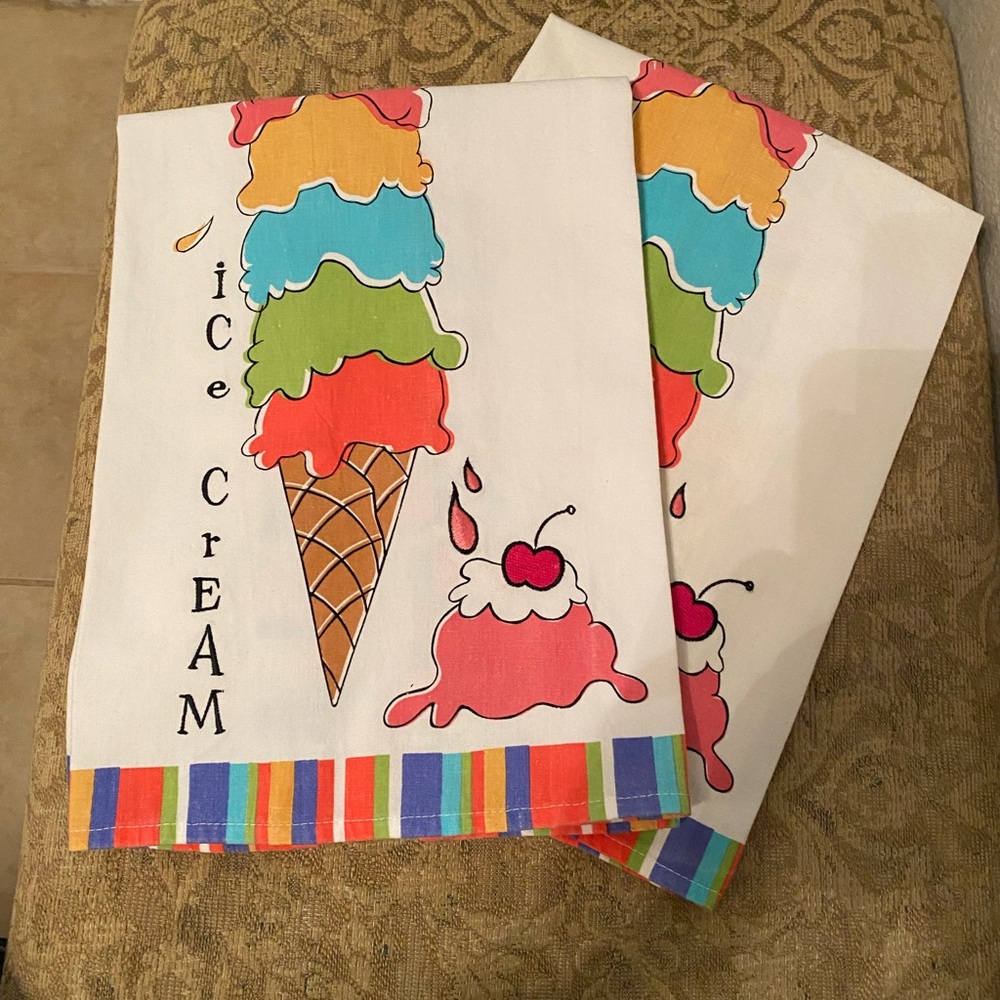 Ritz Kitchen Tea Towel - Ice Cream Set of 2